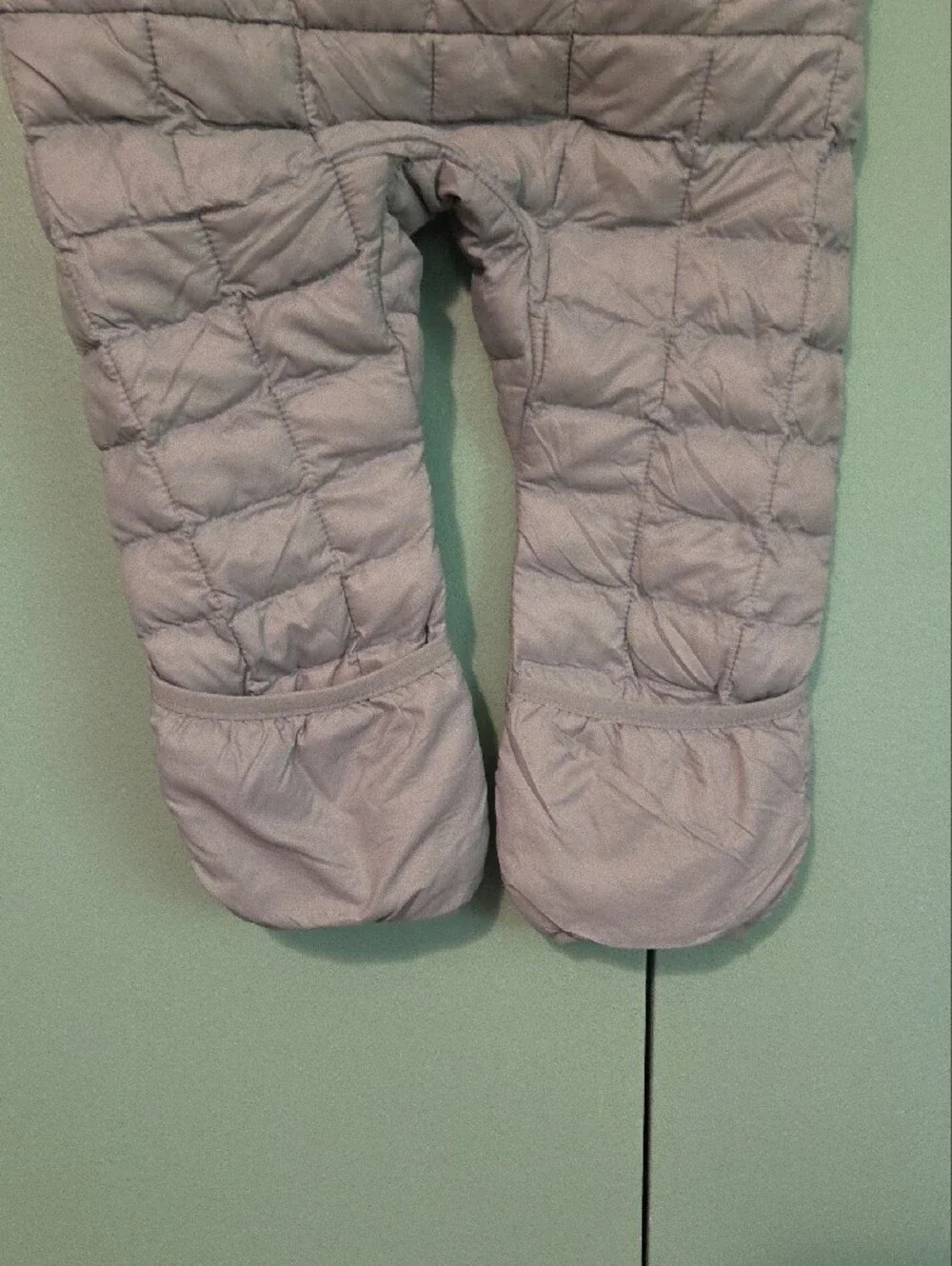 The North Face Light Gray Quilted Insulated One-Piece Snow Suit Kids 18 To 24m